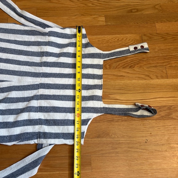 Birdwell Beach Britches Everyday Overalls Jumpsuit Striped Blue White Sz XL USA - Picture 11 of 15